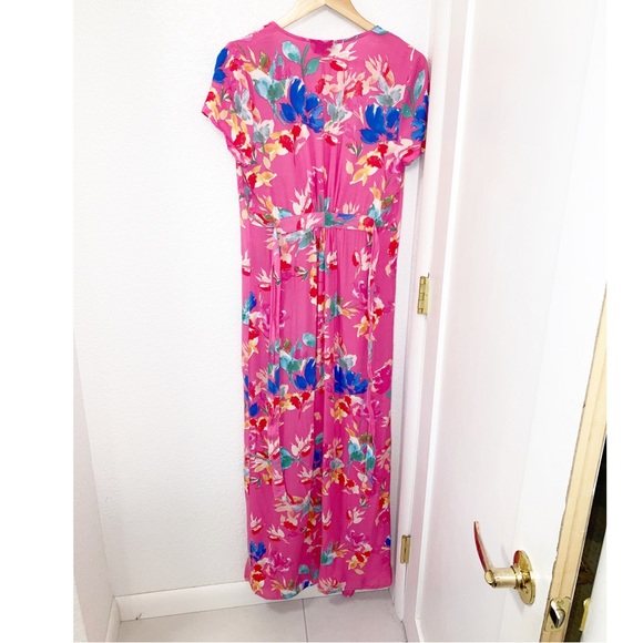 VICI Pink Bardot Floral Maxi Wrap Dress SZ: Small - Picture 14 of 15